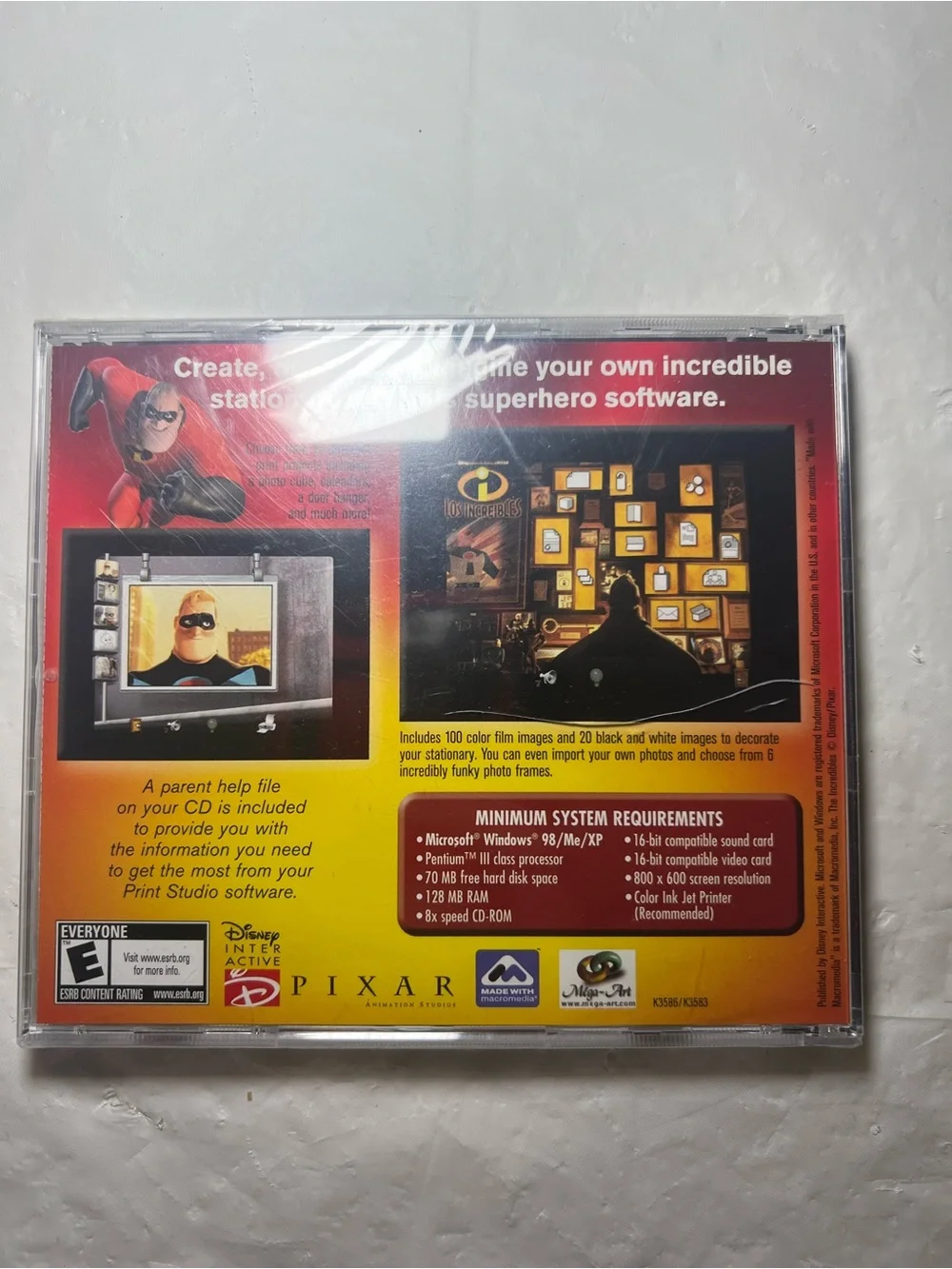 SEALED Disney Pixar THE INCREDIBLES PC CD-ROM Print Studio Interactive